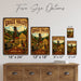 Grass Valley California Empire Mine metal sign with vintage weathered-tin travel poster illustration — Grass Valley