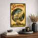 Sacramento California Capital City metal sign with vintage weathered-tin travel poster illustration — Sacramento California