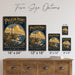 Pigeon Point Light Station California metal sign with vintage weathered-tin travel poster illustration — Pigeon Point Light