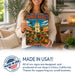 Original Farmers Market Los Angeles metal sign with vintage weathered-tin travel poster illustration — Original Farmers
