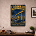 Coronado San Diego California Bay Bridge metal sign with vintage weathered-tin travel poster illustration — Coronado San