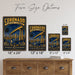 Coronado San Diego California Bay Bridge metal sign with vintage weathered-tin travel poster illustration — Coronado San