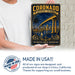 Coronado San Diego California Bay Bridge metal sign with vintage weathered-tin travel poster illustration — Coronado San