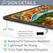 San Luis Obispo California Mission metal sign with vintage weathered-tin travel poster illustration — San Luis Obispo