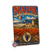 Napa California Wine Country metal sign with vintage weathered-tin travel poster illustration — Napa California Wine Country