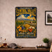 California Central Valley Breadbasket metal sign with vintage weathered-tin travel poster illustration — California Central