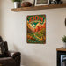 Zion National Park Utah Heavenly City metal sign with vintage weathered-tin travel poster illustration — Zion National Park