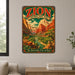 Zion National Park Utah Heavenly City metal sign with vintage weathered-tin travel poster illustration — Zion National Park