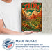Zion National Park Utah Heavenly City metal sign with vintage weathered-tin travel poster illustration — Zion National Park