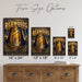 California Redwoods Ancient Forest metal sign with vintage weathered-tin travel poster illustration — California Redwoods