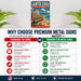 Santa Cruz California Beach Boardwalk metal sign with vintage weathered-tin travel poster illustration — Santa Cruz