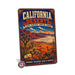 California Deserts Mojave Death Valley metal sign with vintage weathered-tin travel poster illustration — California Deserts