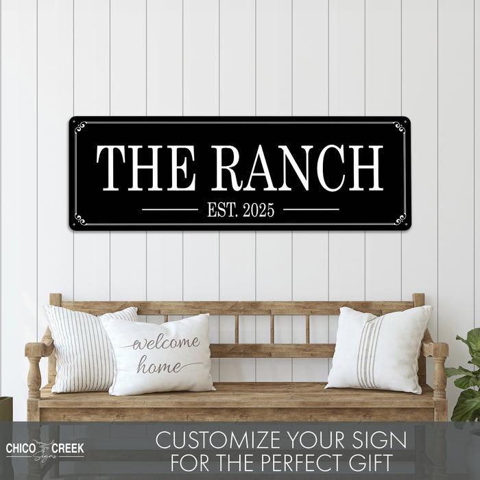 Custom Metal Sign – Personalized Name, Logo, Business or Bar Sign (4x13, 6x18, 8x24 - Horizontal))