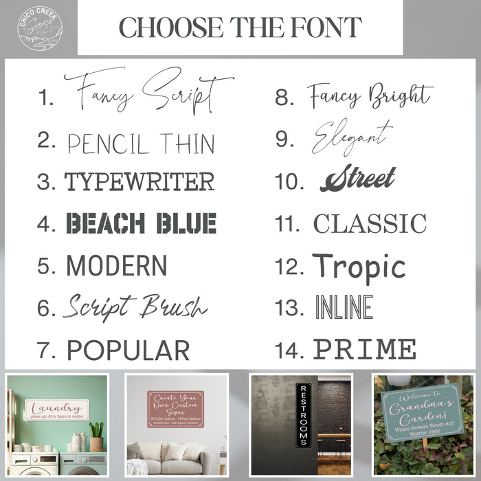 Custom Metal Sign – Personalized Name, Logo, Business or Bar Sign - Horizontal (4x6, 8x12, 12x18 & More Sizes)