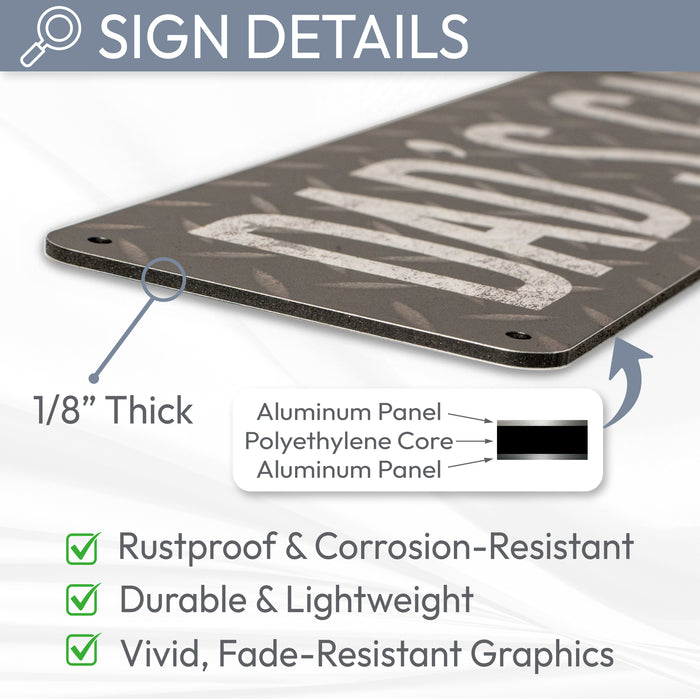 Custom Metal Sign – Personalized Name, Logo, Business or Bar Sign - Horizontal (4x6, 8x12, 12x18 & More Sizes)