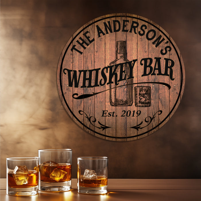 Personalized Whiskey Bar Sign - B3-00140051001