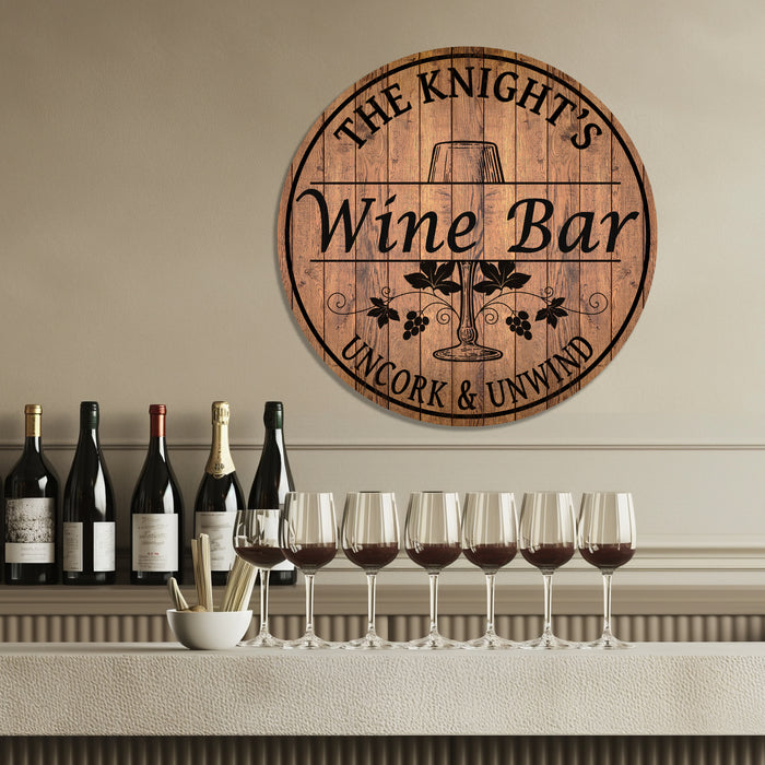 Personalized Wine Bar Sign