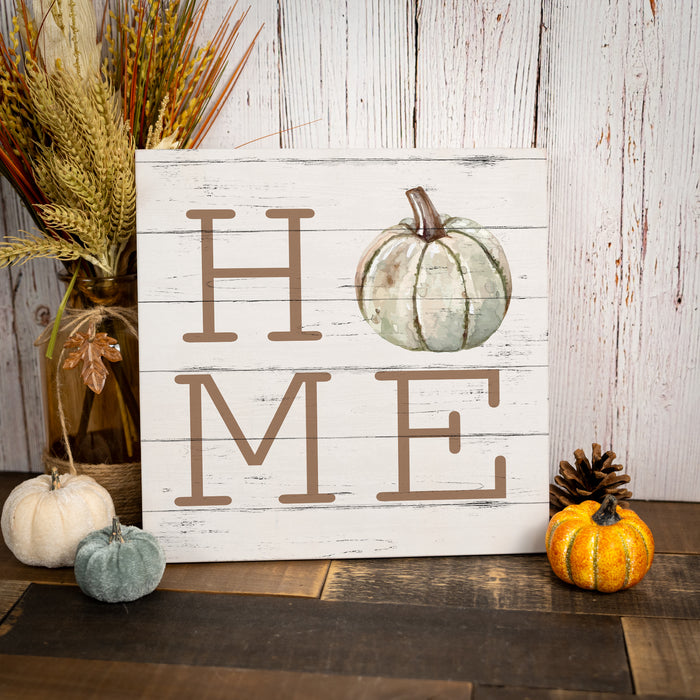 HOME Green Pumpkin - Fall Sign