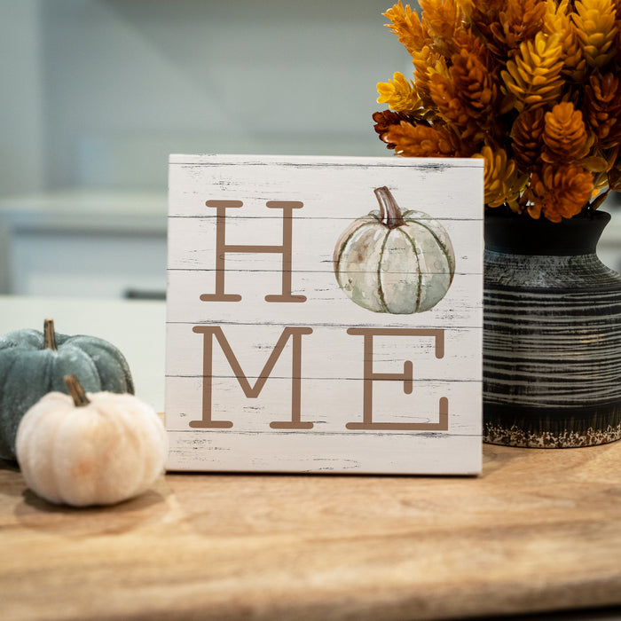 HOME Green Pumpkin - Fall Sign