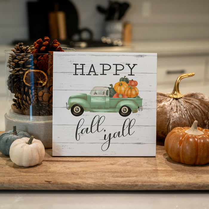 Happy Fall Yall Wood Sign - Fall Decor