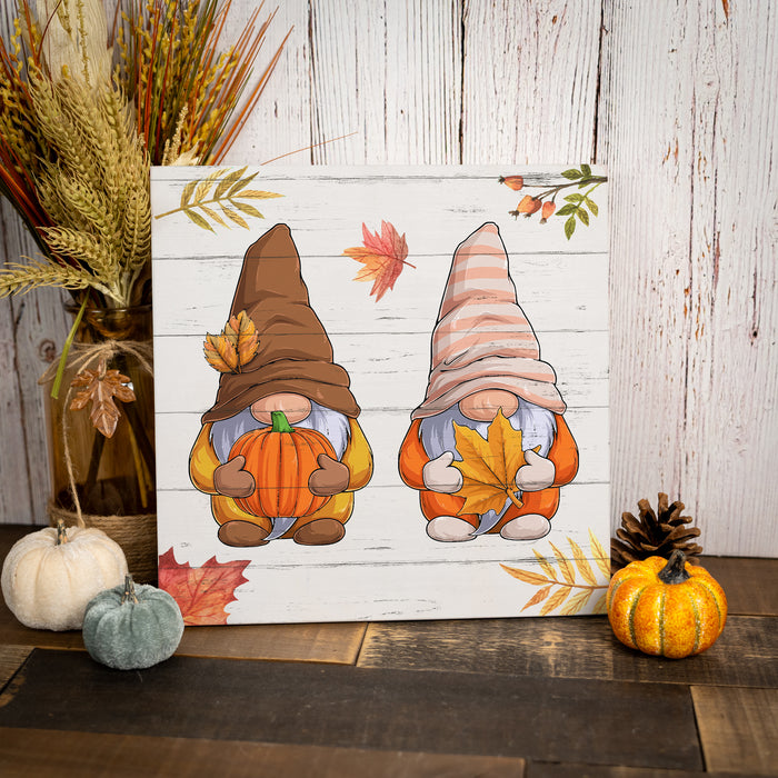 Autumn Gnomes Wood Sign - Fall Decor