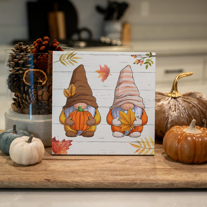 Autumn Gnomes Wood Sign - Fall Decor