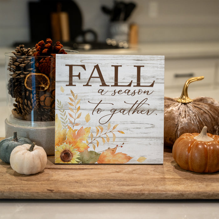 Fall a season to gather Wood Sign - Fall Decor