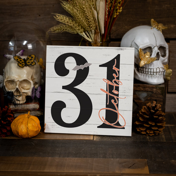 October 31st - Halloween Wood Sign