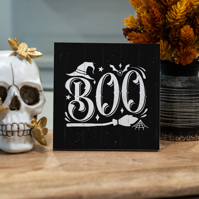 BOO - Halloween Wood Sign