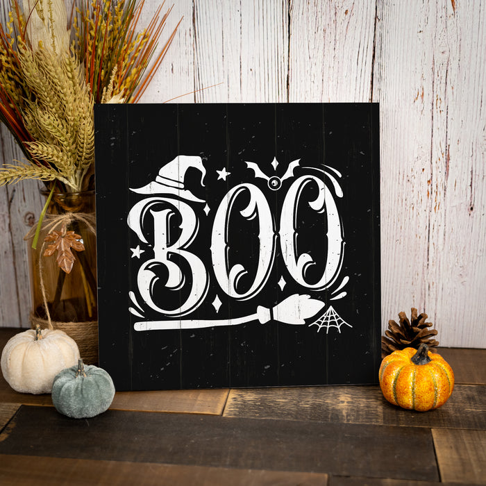 BOO - Halloween Wood Sign