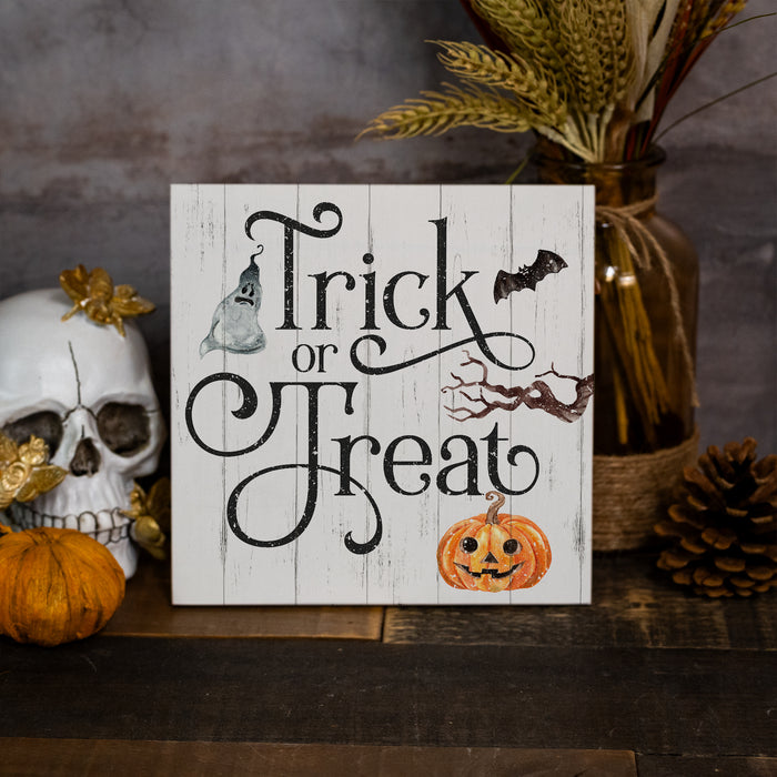 Trick or Treat - Halloween Wood Sign