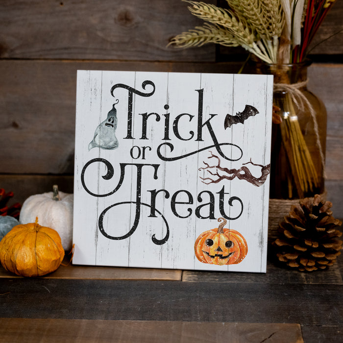 Trick or Treat - Halloween Wood Sign