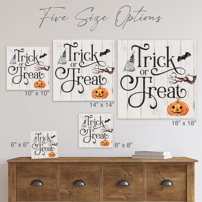 Trick or Treat - Halloween Wood Sign