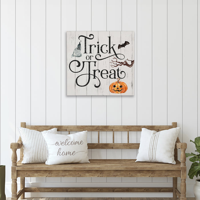 Trick or Treat - Halloween Wood Sign