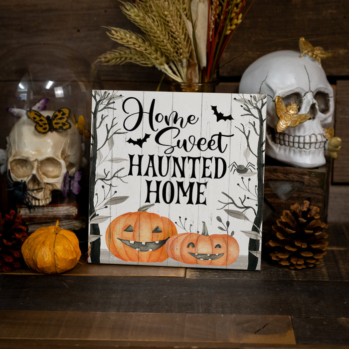 Home Sweet Haunted Home - Halloween Wood Sign