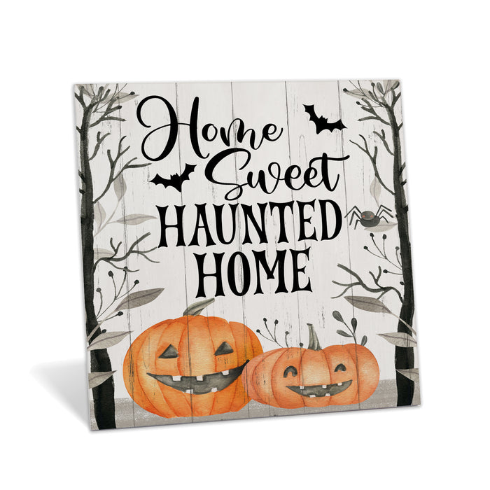 Home Sweet Haunted Home - Halloween Wood Sign