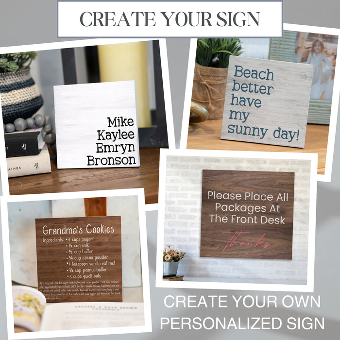 Create Your Own Custom Sign - Personalized Sign Square