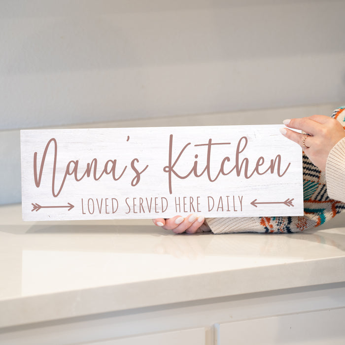 Personalized Kitchen Sign - Love Served Here Daily