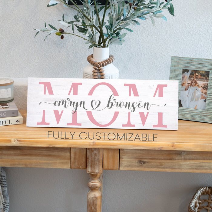 Personalized Mom Sign - Kids Names