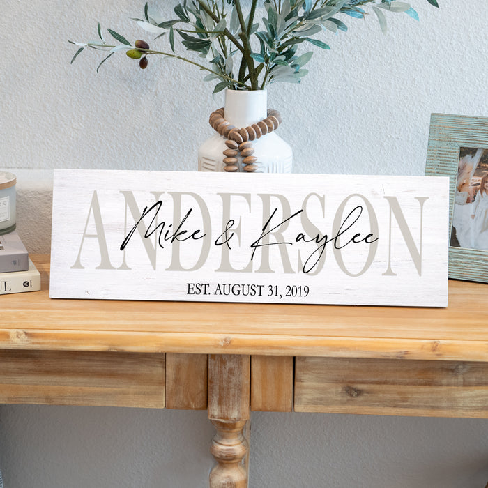 Personalized Family Name Wood Sign