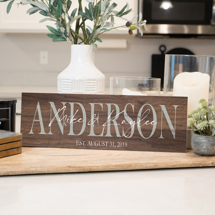 Personalized Family Name Wood Sign