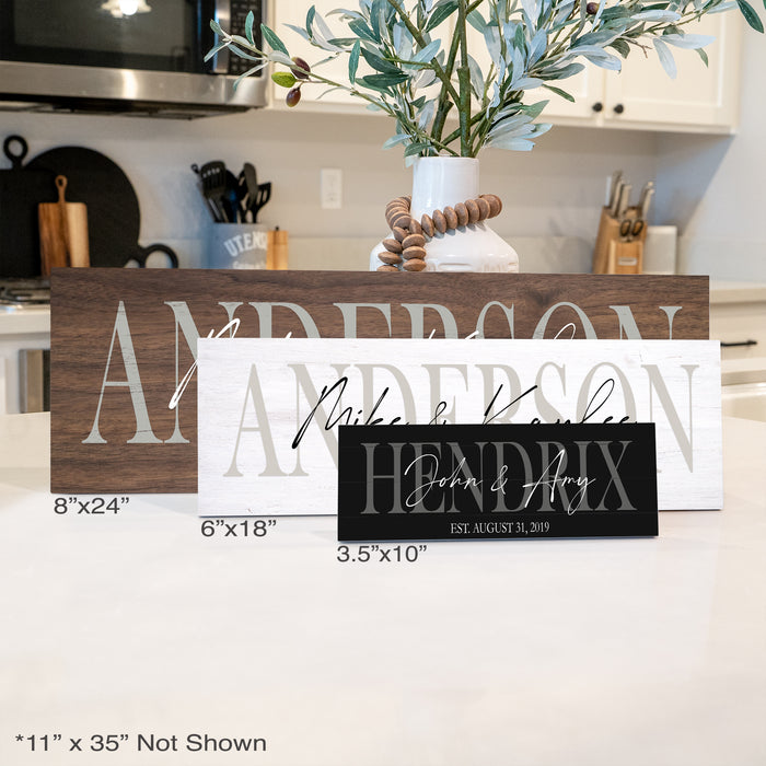 Personalized Family Name Wood Sign