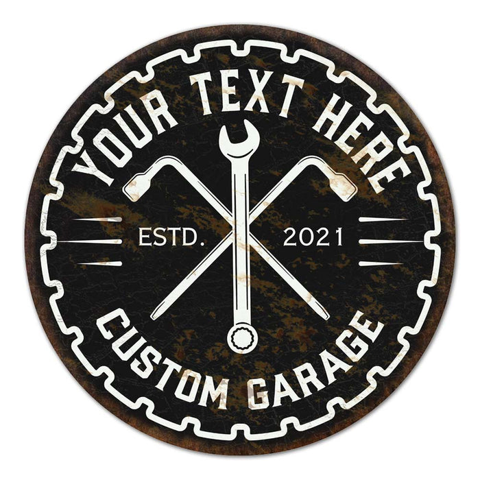 Personalized Custom Garage Metal Sign Man Cave Shop Workshop 100140002001