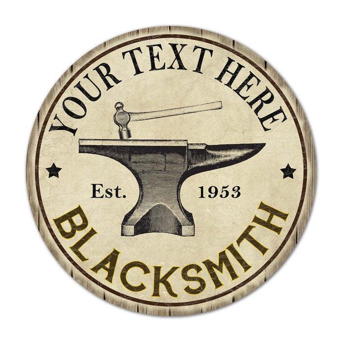 Personalized Blacksmith Metal Sign Workshop Man Cave Decor 100140048001