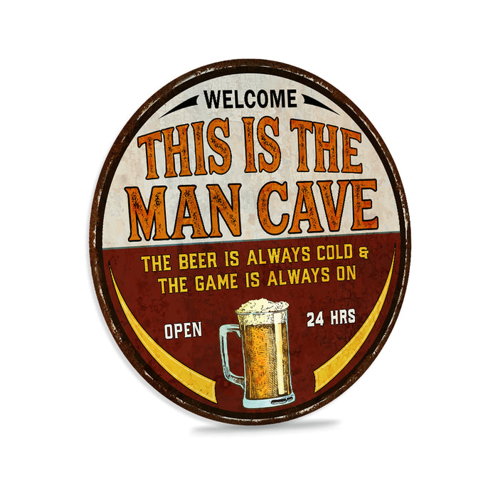 This Is The Man Cave Sign Garage Football Beer Wall Decor Dad Gift 100142001007
