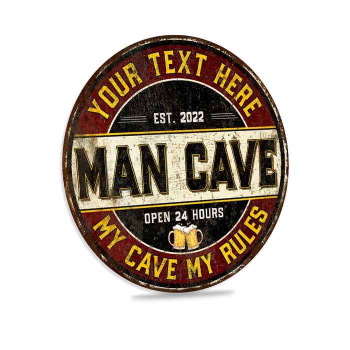 Personalized Man Cave Sign Shop Garage Workshop Den Home Bar Wall Decor Dad Gift 100142002003