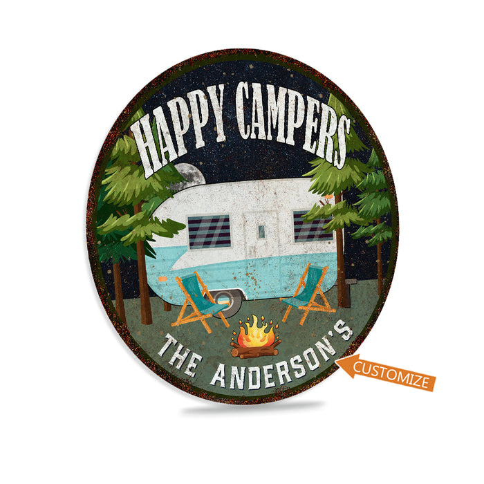 Personalized Happy Campers Sign Camper 100142002013
