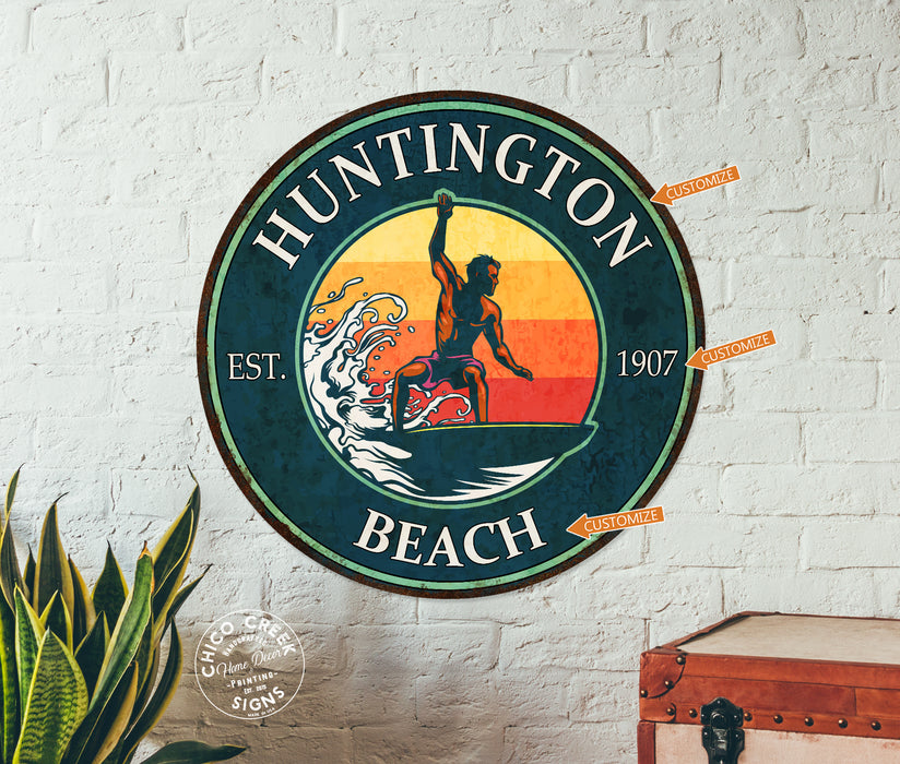 Custom Beach Sign Personalized Sign Wall Art