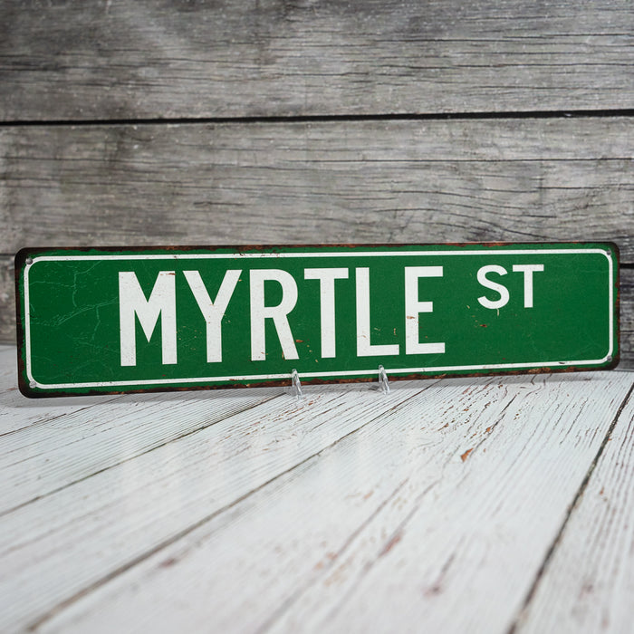 Personalized Green Street Sign Metal 4x18 104180001001