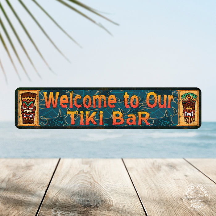 Welcome to our Tiki Bar BBQ Barbecue Patio Pool Metal Sign 104182001009